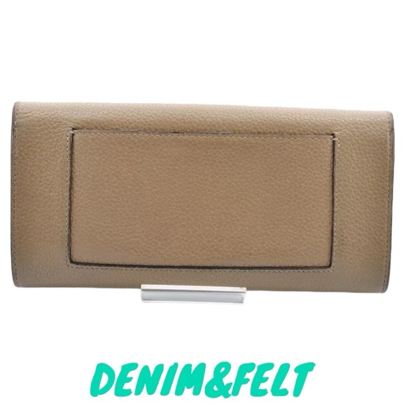 ♥️CELINE Porte Tresore International Long Leather Beige/Red Zip Around Wallet🤎 - Picture 3 of 12